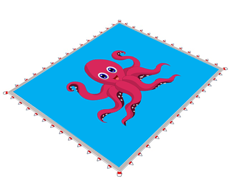 Typ-010 - Junior Trambolin Zıplama Ağı Ahtapot(185x220 cm)