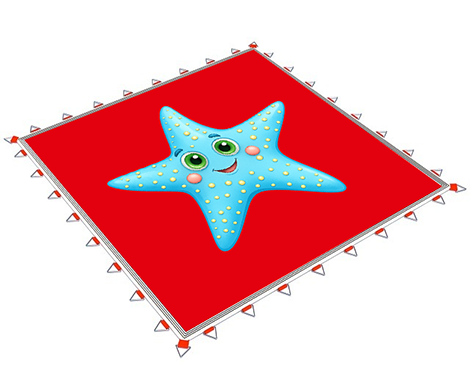 Typ-006 Trambolin Zıplama Ağı Deniz Yıldızı(125x125 cm)