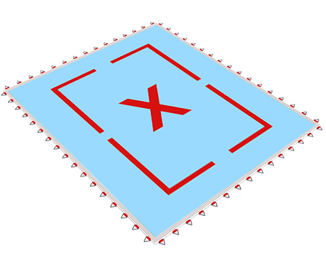 Typ-008 - Junior Trambolin Zıplama Ağı Hedef Figürlü(185x220 cm)