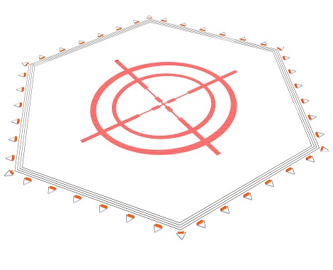 Typ-012 - Trambolin Zıplama Ağı Altıgen Hedef Figürlü 190 cm