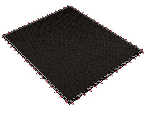 Typ-007 - Junior Trambolin Zıplama Ağı Siyah(185x220 cm)