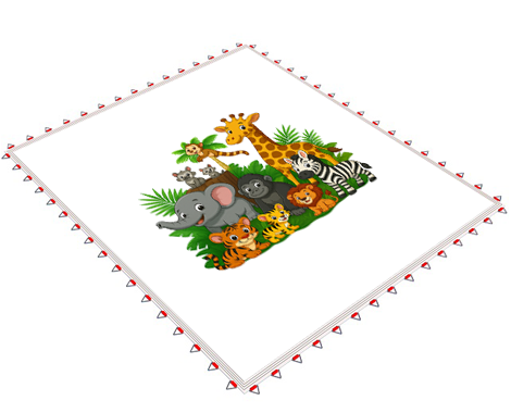 Typ-009 - Junior Trambolin Zıplama Ağı Safari (185x220 cm)