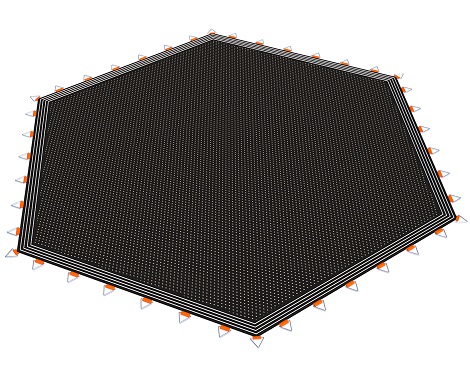 Typ-011 - Trambolin Zıplama Ağı Altıgen Siyah 190 cm