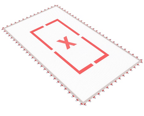 Typ-019- Trambolin Zıplama Ağı Beyaz (Ticari Olimpik)(185x330 cm)